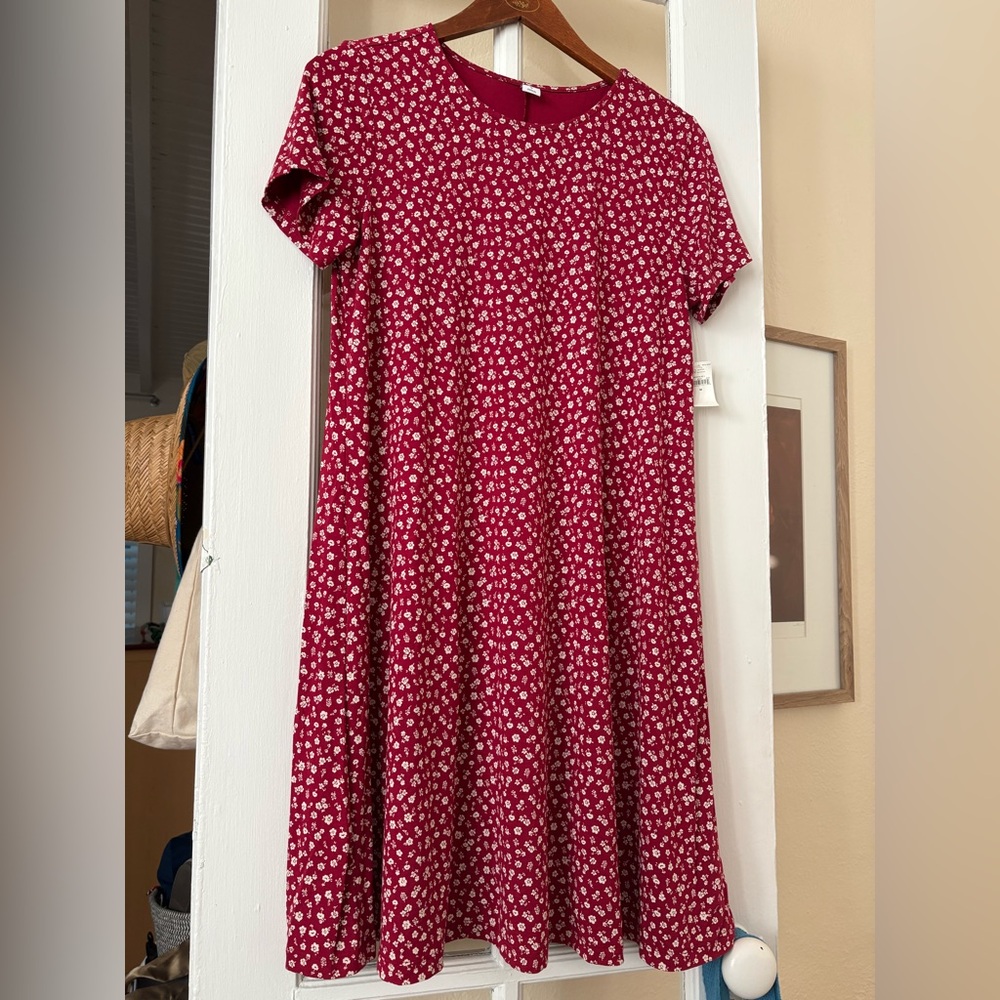 Floral Red Dress